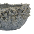 thumbnail image 4 of Nina Decorative Bowl, Light Blue, Textured Floral Gray Ceramic 13 Inch, 4 of 7