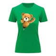 thumbnail image 3 of Playera Blusa De Oso De Peluche Saliendo Del Cierre Ropa Para Mujer Casual Color Verde Talla Chica Marca Emil SaEs, 3 of 4