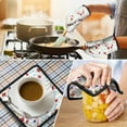 thumbnail image 4 of Pioneer Flower Floral Print Pattern Kitchen Oven Mitt and Pot Holder Sets 2 Pcs for Baking, Cooking and Grilling, Heat Resistant Up To 392 °F, 4 of 7