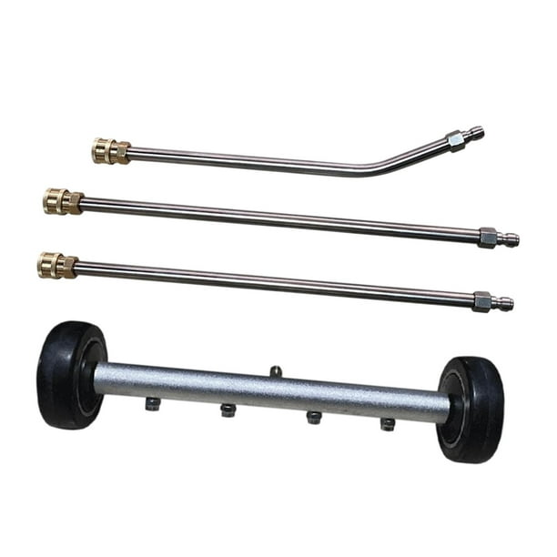 Adjunta de lavadora a presión para la limpieza de los tren de rodaje con 3 varitas de extensión para áreas de automóviles y piscinas Negro