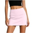 thumbnail image 2 of Women's Casual Solid Color Midi Skirt with Built-in Short for Comfort and Coverage, 2 of 6