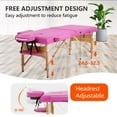 thumbnail image 5 of YRLLENSDAN Foldable Massage Table with Bed Cover,Bolsters and Side Storage Bag,Portable Massage Bed for Physical Therapy,Waxing,Reiki,Spa,Lash,Tattoo,Facial Beauty,Pink, 5 of 7