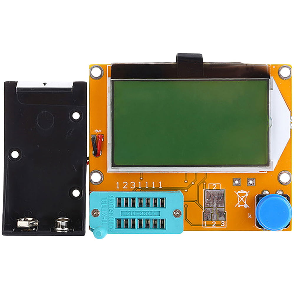 prettygood7 LCD Digital Transistor Tester Meter LCR-T4 12864 9V Backlight D 