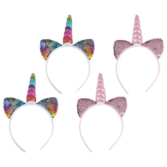 KAJNBN Unicorn Headbands Party Decoration present 4Pcs 9.82X5.11X1.18in