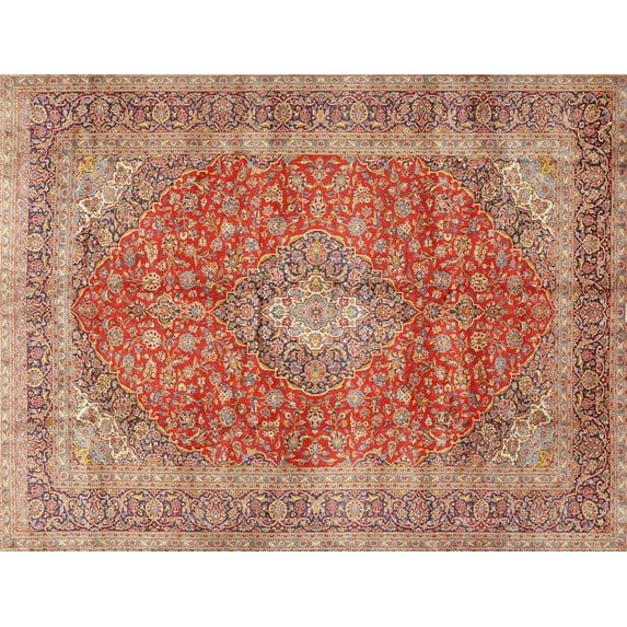 Ahgly Company Indoor Rectangle Traditional Red Medallion Area Rugs, 5' x 7'
