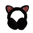 thumbnail image 1 of Women Lovely Winter Cats Ear Warmer Shiny Glitter Earmuff Cold Protection Warmer,Gg, 1 of 5