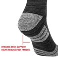 thumbnail image 3 of YUEDGE Men's 5 Pairs/Pack Work Boot Outdoor Sports Athletic Walking Hiking Socks Performance Padded Moisture Wicking Cotton Cushion Crew Socks(Large), 3 of 3