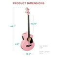 thumbnail image 7 of Best Choice Products 22-Fret Full Size Acoustic Electric Bass Guitar w/ 4-Band Equalizer, Truss Rod, Padded Gig Bag - Pink, 7 of 7
