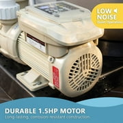 XtremepowerUS 1.5HP Variable Speed Above Ground Pool Pump, High Flow, Intelligent Control Panel, 115V