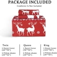 thumbnail image 4 of GloryStar Christmas Duvet Cover Twin Size, Reversible Holiday Comforter Set with Reindeer & Tree Print, Soft Microfiber Bedding, 4 of 7