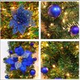 thumbnail image 2 of Guvpev 9FT Christmas Garland with Lights, Artificial Christmas Cedar Garlands Decorations with Berries, Flowers, Balls, Faux Greenery Garland Ornaments for Mantle, Table, Stairs, Indoor Outdoor Decor, 2 of 12