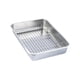 thumbnail image 4 of Bandeja de horno con rejilla de malla rectangular para cocinar, resistente, de acero inoxidable. 36x27x7cm, 4 of 9