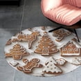 thumbnail image 4 of Christmas My Favorite Gingerbread Cookies Round Carpet Circle Rug Outdoor Patio Area Rug Washable Large Area Rugs Hallway Room Decor Fitness Mats, 4 of 8