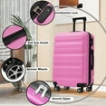 thumbnail image 4 of Ensemble de Bagages Rigides 6 Pcs - Valises Légères et Durables avec Roues Pivotantes Doubles, Tailles à Emporter et à Enregistrer pour Voyage et Affaires, 4 of 5