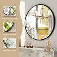 thumbnail image 5 of GRAHMCY 24" x 24" Black Round Bathroom Mirror, 5 of 6