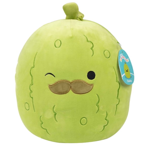 Squishmallows Original 12-Inch Charles Pickle with Mustache - Large Ultrasoft Official 2026 Jazwares Plush- Great Gift for Kids, Girls & Boys