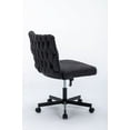 thumbnail image 5 of Criss Cross Legged Office Desk Chair with Wheels, Modern Armless Desk Chair with Wide Seat, Home Office Chairs for Work, Meditation, Vanity, 5 of 9