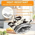 thumbnail image 3 of Black Cow Print Oven Mitts and Pot Holders Sets 4Pcs,Extra Long Oven Gloves Potholder for Kitchen Cooking Baking BBQ 100% Cotton Heat Resistant, 3 of 6