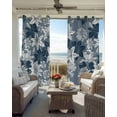 thumbnail image 6 of Blue White Flowers Blackout Curtains for Bedroom Living Room Darkening Curtains 90 Inch Country Vintage Botanical Floral Black Out Window Curtain Privacy Window Treatment Grommet Drapes 52"x90"x2, 6 of 9