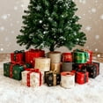 thumbnail image 3 of 4 Rolls Wired Christmas Wired Ribbon - 2.5 Inch Wide Sparkling Red, Golden & Green Fabric Wrapping Ribbon for DIY Crafts, Gift Wrapping, Tree Decorations, Bows & Garlands Festive Decor, 3 of 7