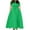 Fluorescent Green, variant on Women's Plus Size Casual Fashion Solid Color Round Neck Short Sleeve Pocket Tie-Waist Swing Dress - Army Pink XXL
