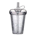 thumbnail image 1 of JIEMUCES Tasse à Café Glacé Étanche Réutilisable Pipette Droite avec Pailles Intégrées Double Paroi Isolée Gobelet à Café Glacé Dessin Animé, 1 of 8
