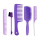 thumbnail image 1 of 1 juego de peines para cabello natural, largo, grueso y , cabello húmedo Púrpura Zulema Cepillo de peine de pelo hueco, 1 of 6