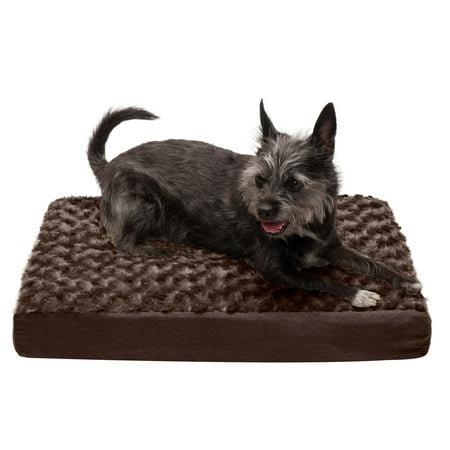 UPC: 0842229125580 | FurHaven Pet Products Ultra Plush Deluxe Full Support Solid Orthopedic Foam Pet Bed for Dogs & Cats – Chocolate Small