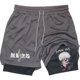 thumbnail image 2 of Pantalones cortos deportivos con estampado de Anime para hombre, Shorts deportivos informales para gimnasio, entrenamiento atlético, malla para correr, 2 en 1, 2 of 5
