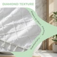 thumbnail image 3 of Unique Bargains 3D Geometric Texture Bath Curtain Sets with Hooks White 72"W x 72"L, 3 of 8