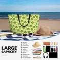 thumbnail image 4 of Large Beach Bags Water-resistant Sandproof - Funny Frogs Cute Beach Tote Bags for Women with Zipper, 4 of 6