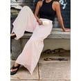 thumbnail image 6 of Women'S Striped Wide Leg Pants Elastic Waist Baggy Palazzo Trousers with Pockets Going Out Outfits Pink XL, 6 of 10