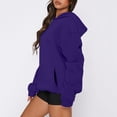 thumbnail image 6 of RPVATI Crop Sweatshirts for Women Long Sleeve Hoodies Vintage Plus Size Hooded Drop Shoulder Pullover Tops Y2k Clothes with Pockets Purple XL, 6 of 8