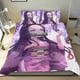thumbnail image 1 of Demon Slayer Chica Nezuko Conjunto de sábanas temático, trío de piezas, cómodo y amigable con la piel, diseño único, regalo de decoración para el hogar para familiares, amigos y fans,140cm *210cm, 1 of 6
