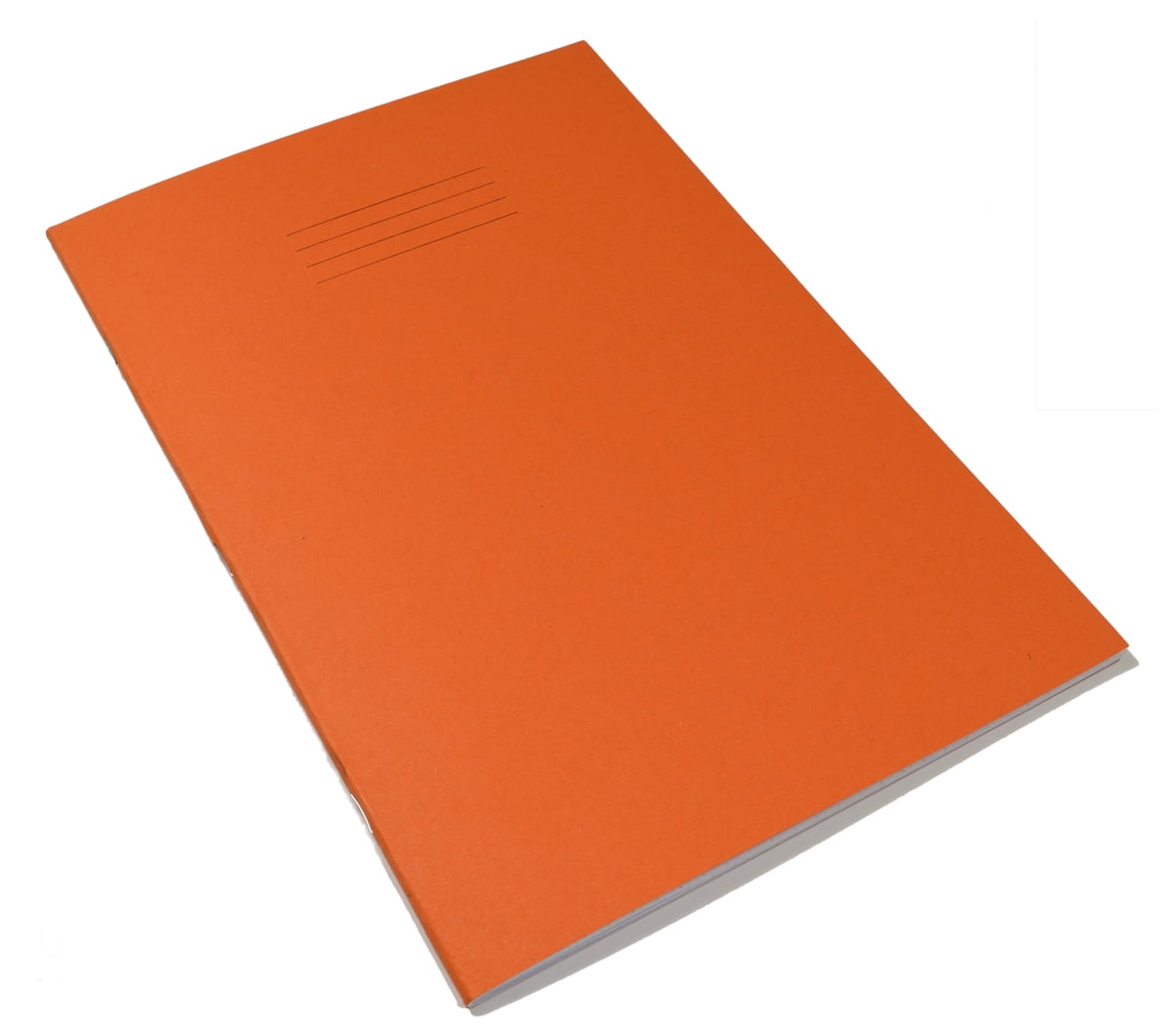 Rhino Exercise Book 8mm ruled lines with margin Pack of 10 A4 Orange Cover 64 page