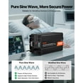thumbnail image 3 of Inversor de potencia VEVOR de 4000 W, inversor de onda sinusoidal pura de 12 V CC a 120 V CA, convertidor de cargador solar para coche con pantalla LCD, control remoto, 2 puertos USB, 4 tomas de CA, 3 of 9