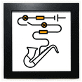 thumbnail image 1 of instrument de Charge saxoph Alimentation Noir Cadre Carré Photo Mur Table, 1 of 3