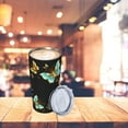 thumbnail image 6 of 20oz Tumbler With Lid And Straw, Gold And Brass Butterflies Vacuum Insulated Iced Coffee Mug Reusable Travel Cup Stainless Steel Water Bottle, 6 of 6