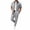 Gray, variant on Mens Waffle Track Suit Set Plaid Patchwork Button Down Shirts and Pants Set Summer Casual Outfits Beach Resort Wear Wine XL