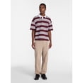 thumbnail image 2 of No Boundaries Striped Rugby Shirt with Short Sleeves, Men's XS-4XLT, 2 of 5
