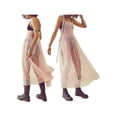 thumbnail image 5 of hirigin Women Long Dress, Spaghetti Straps Backless Pleated See-through Loose Dress for Party Beach, 5 of 6