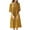 Yellow, variant on ZANZEA Cotton Line O-Neck Half Sleeve Side Pockets Mid-Calf Length Dresses Womens