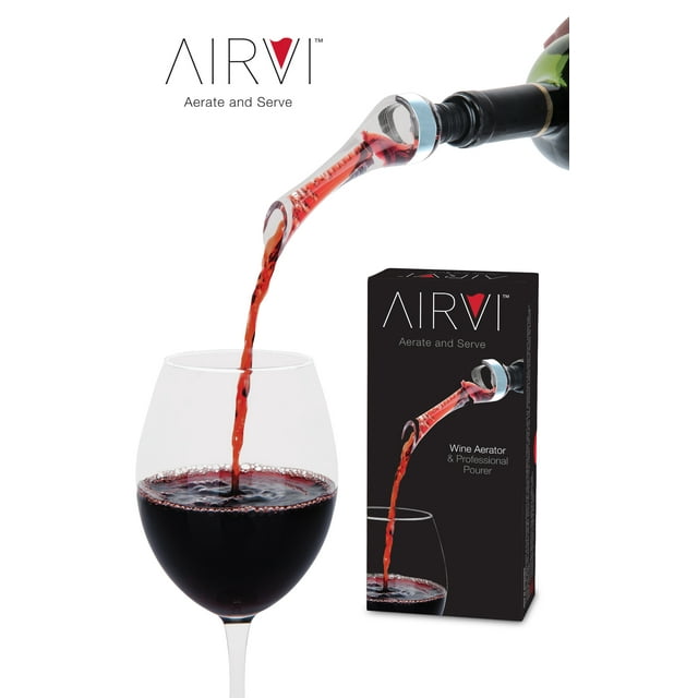 AirVi™ Wine Aerator & Professional Pourer, Premium Wine Decanter, Pouring Accessory, Gift Box