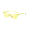 thumbnail image 4 of Gafas de sol de Gafas de sol triangulares Moda de verano Versátiles Gafas sin montura Gafas para mujeres Hombres para viajes al aire libre Amarillo Salvador anteojos de mujer, 4 of 9
