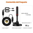 thumbnail image 2 of Antena de TV Digital - Antena de HDTV Interior con 2 Amplificador de señal Inteligente - Smart Anten, 2 of 7