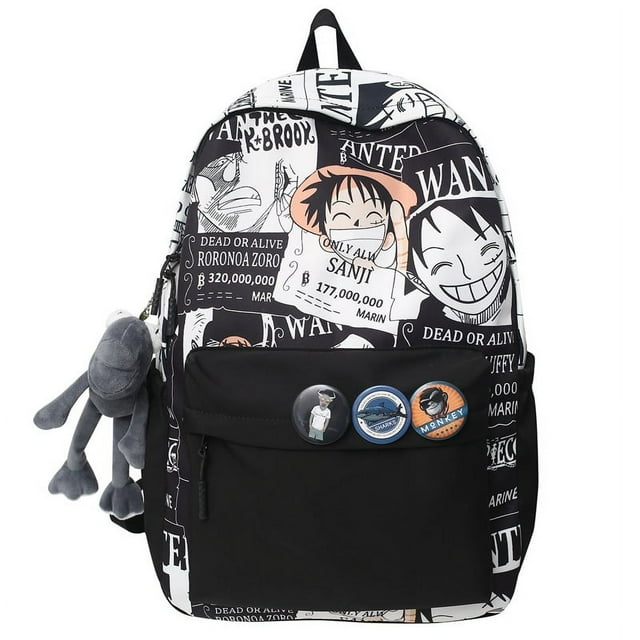 One Piece Teenager Student Schoolbag Casual Trendy Cool Anime Backpack Large Capacity Backpack-week