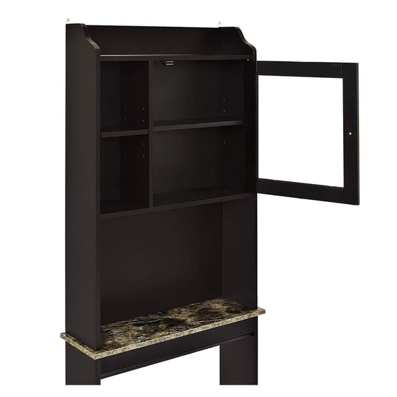 Modern Over The Toilet Space Saver Organization Wood Storage Cabinet for Home; Bathroom - Espresso
