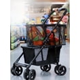 thumbnail image 2 of golytefs Foldable Shopping Cart Multifunctional Collapsible Grocery Cart Removable Basket Personal Shopping Cart for Laundry Camping, 2 of 9