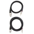 thumbnail image 3 of El enchufe XLR de PVC de aleación de zinc el XLR3F al cable TRS de 3,5 mm en ángulo 180cm shamjiam Cable de micrófono, 3 of 9