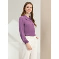thumbnail image 2 of INSPIRE CHIC Women's Sweet Ruffle Peter Pan Collar Button Up Work Shirts, 2 of 6